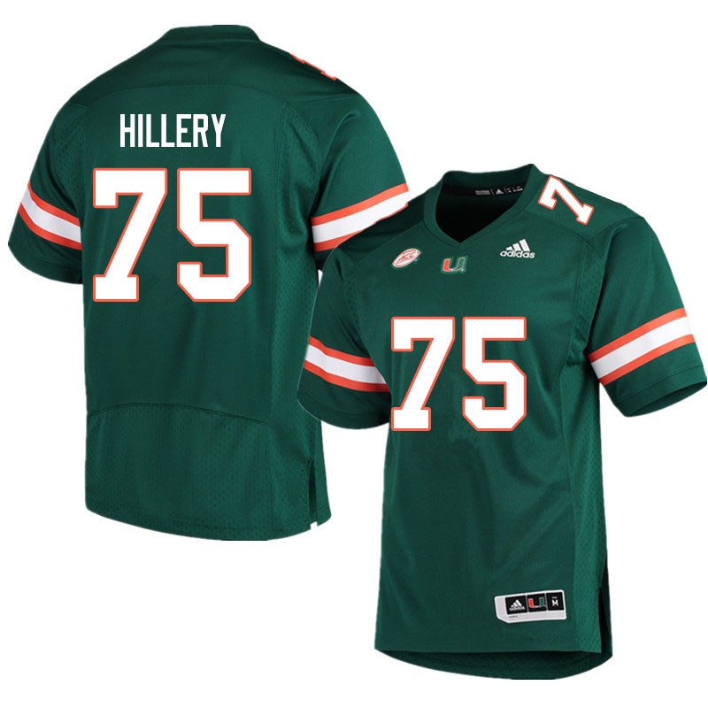 Adidas Miami Hurricanes #75 Zalon'tae Hillery College Football Jerseys Sale-Green